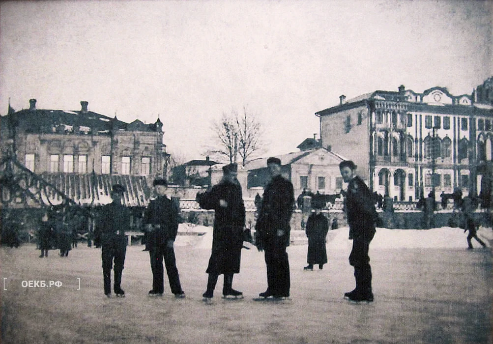 1910 - Владислав Занкович - Каток на городском пруду - ОЕКБ.РФ