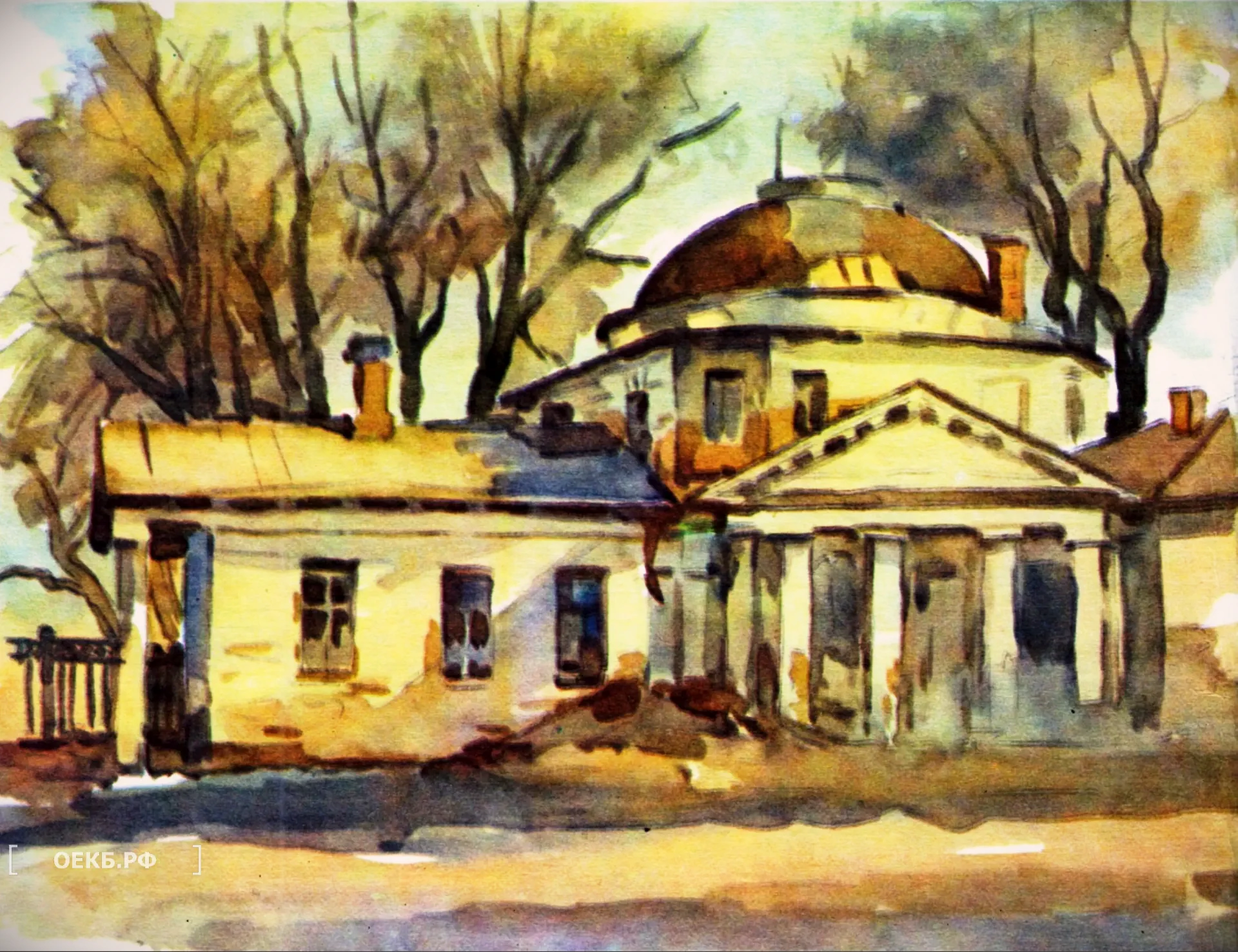 1970 - Кировский - Свердловск. Здание в ансамбле госпиталя Верх-Исетского завода - ОЕКБ.РФ